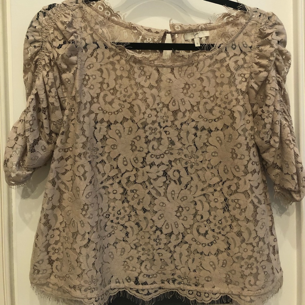 Joie blush lace top